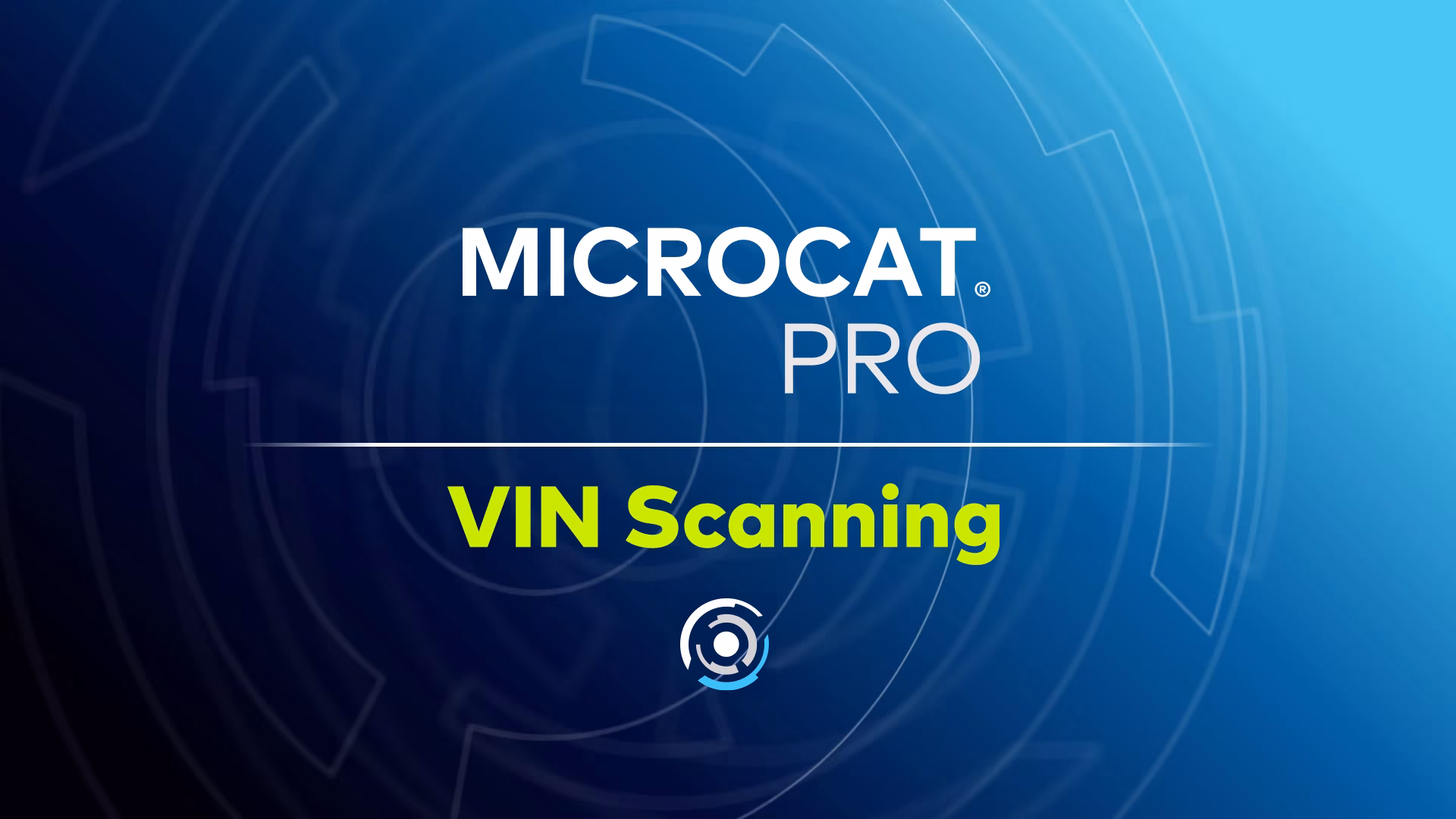 Microcat Pro - VIN Scanning